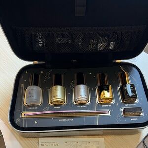 Aprés Nail Gel Kit with Gold and Silver Bottles